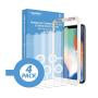 Beam Electronics Screen Protector for iPhone X,XS,11 Pro (4 Pack) Tempered Glass Screen Protector with Advanced Clarity [3D Touch] Works w/Most Cases 99% Touch Accurate-4 Replacement Screen Protectors