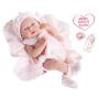 JC Toys La Newborn All-Vinyl-Anatomically Correct Real Girl 15" Baby Doll in Pink Knit Outfit and Accessories, Designed by Berenguer.