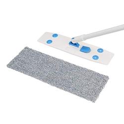 AmazonBasics Dust Mop Sweeper, Washable Cloth, Blue and White