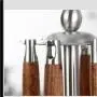 YCRCZT Kitchenware Set, Stainless Steel Cookware Set of 5, Fried Shovel Spatula Colander Spoon Spoon Powder Fishing + Kitchen Rack,