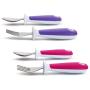 Munchkin Raise 4 Count Toddler Fork and Spoon, Pink/Purple, 12+