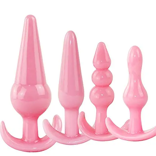 Silicone Soft Toys 4 Sizes Set for Men and Women Erotic Stimulation - Pink Edition