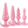 Silicone Soft Toys 4 Sizes Set for Men and Women Erotic Stimulation - Pink Edition