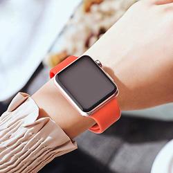 IYOU Sport Band Compatible with Watch Band 38MM 42MM 40MM 44MM, Soft Silicone Replacement Sport Strap Compatible with 2019 Watch Series 5 2018 Watch Series 4/3/2/1