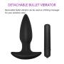 Qise Silicone Three Sizes Anal Plug Vibrator Adult Sex Toy for Masturbation (M)