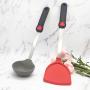 Silicone spatula spoon High temperature resistance Stainless steel kitchenware Cake cream spatula Silicone scraper Baking tools For cooking, baking,Greyspoon