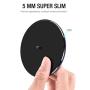 TOZO Wireless Charger Ultra Thin Aviation Aluminum FastCharging Pad for iPhone 11/11 Pro/11 Pro Max/XS MAX/XR/XS/X/8, Galaxy S10/S10 Plus/S10E/Note 10/Note 10 Plus/9/8 [Royal Blue]-NO AC Adapter