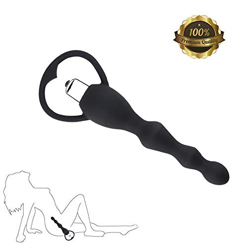Amal Trainer Vibrant Toy for Women T-Shirt Anales Trainer Massage Toy, Silicone Amal Beads Trainer Fun Toys for Beginners and Advanced Users Black by Luseeo