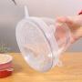 [12 Pcs] - Clear Silicone Stretch Lids, Durable Reusable Food Covers Fit all Shapes Sizes of Containers or Bowls, Keeps Food Fresh With an Airtight Seal, Dishwasher Freezer Safe, Multiple Sizes