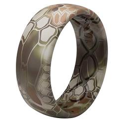 Groove Life - Silicone Ring for Men and Women Wedding Rubber Band with Lifetime Coverage, Breathable Grooves, Comfort Fit, and Durability - Original Camo Kryptek