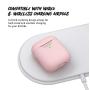 PodSkinz AirPods 2 & 1 Case [Front LED Visible] Protective Silicone Cover and Skin Compatible with Apple AirPods (Pretty in Pink)