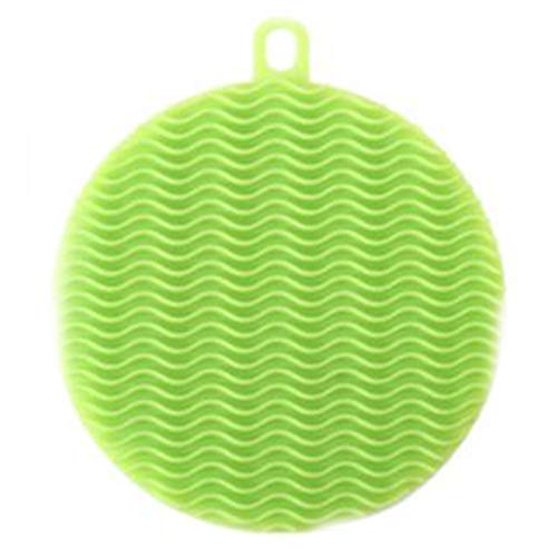 SDBT LT Dishwashing Brush Household Food Grade Dishwashing Brush Round Silicone Multi-Function Dishwashing Brush Fruit and Vegetable Cleaning Soft Decontamination Kitchenware Tableware Brush,Green