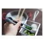 Korea Silicone Colorful Cooking Chopsticks with Spoon, 12inches (30.5cm), Convenient. Cuteness (Pastel Gray)
