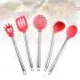 Silicone Scraper - Kitchen Silicone Scraper 5 Piece Set, High Temperature Silicone Kitchenware Set | Non-stick Heat Resistant Rubber Household Kitchen Utensil Colander