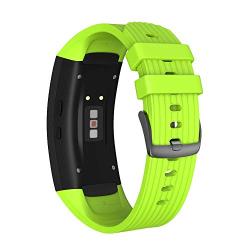 NotoCity Compatible Samsung Gear Fit2 Pro Band Solft Silicone Gear Fit2 Watch Strap for Samsung Gear Fit2 Pro Smartwatch Bans (Green, Large)