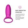 Tutent Silicone Vibrating Cock Ring-Waterproof Rechargeable Penis Ring Vibrator - Sex Toy for Male or Couples