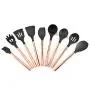 SKYyao Kitchen utensil set Stainless Steel kitchenware 9-piece silicone scoop silicone + stainless Steel Plating