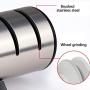 Knife Sharpener, 3 stage Design with Whetstone Diamond Ceramic inner, Stainless Steel Brushed Surface Fast Sharpening Tool for Household Restaurant Kitchen Essential Kitchenware,Silver
