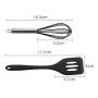 Yuybei-Home Silicone kitchenware 5-Piece Black Silicone Baking Set Durable Silicone Heat Resistant 446°F Seamless Non-Stick Kitchen Mixing Cooking Baking Utensils Nonstick Heat Resistant Tools