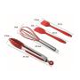 Carriemeow Silicone Kitchenware 10 Piece Non-stick Pan Set Eco-friendly Kitchen Tools Baking Utensils (Color : Red)
