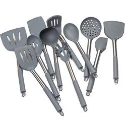 Silicone kitchenware, Ten Piece Silicone Cooking Utensils Set, Spatula Set Silicone Kitchen Utensils, Nonstick and Heat Resistant Cookware Set