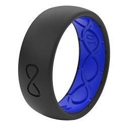 Groove Life - Silicone Ring for Men and Women Wedding or Engagement Rubber Band with Lifetime Coverage, Breathable Grooves, Comfort Fit, and Durability - Original Solid