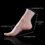 zhy 1 Pair Silicone Life Size Female Mannequin Foot with Bone Display Jewelry Sandal Shoe Sock Display Art Sketch with Nail