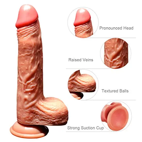 Hot Sale Large Size 8 Inch Vibratoir Medical Grade Silicone Massage Toys with Multi Powerful Vibration Modes Personal Massager Rechargeable Waterproof Tshirt