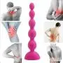 Amal Six Toys Vib Prostrate Massager Anales Trainer Massage Toy with 3 Motor-10 Frequency Vib Anales Beads Silicone Trainer Fun Toys for Beginners Rose red by Larben