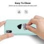 iPhone X Silicone Case, XSHNUO Liquid Silicone Gel Rubber Ultra Thin Case with Soft Microfiber Cloth Lining Cushion for Apple iPhone X (2017) 5.8 inch (Mint)