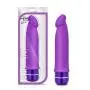 7.5" Soft Realistic Platinum Silicone Vibrating Dildo - Multi Speed G Spot Stimulating Smooth Vibrator - Waterproof - Sex Toy for Women - Sex Toy for Adults (Purple)