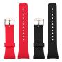 Rukoy Bands for Samsung Gear Fit 2 Band/Gear Fit 2 Pro[2-Pack: Black+Red], Replacement Straps Accessories for Samsung Gear Fit2 Pro SM-R365/Gear Fit2 SM-R360 Smartwatch (5.9"-7.5")