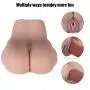 Wishestwo Lifelike Pocket Pusseys Ssexy Love Doles for Men Realistic Silcione Live Cup Adult Toys for Men Hands Free 3D Male Toy Full Body 2 Tight Holes (Color : Skin)