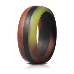 Saco Band Mens Silicone Rings Wedding Bands - 7 Pack / 1 Ring