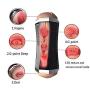 Yikiop Male Aír-cr?ft Cup Man Massager Cup Multi-Speed Electric Medical Lightweight Silicone Waterproof Handheld Vibrating Massager Male Massaging Cup Toys with Strong Suction T-Shirt