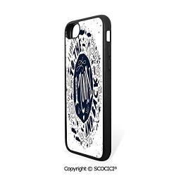 SCOCICI Non-Slip Drop Protection Smart Cell Phone Case When You Love Too Much Stylized Nature Elements Comet Happy Mood Design Decorative Compatible with iPhone 7