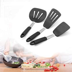 GreceYou 3pcs Silicone Slotted Spatula Kitchen Multipurpose Spatula Set Kitchenware, High Temperature Resistance