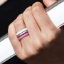ThunderFit Womens Thin Swivel Rings, 10 Rings / 8 Rings / 4 Rings / 1 Ring - Stackable Silicone Wedding Rings - 2.5mm Wide - 2mm Thick