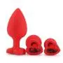 Bcomb 3PCS Silicone Heart Shape Sexy Stimulation Toys for Adult Red