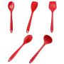 SEADEEP Practical Silicone Kitchenware High Temperature Resistance Spoon Non-stick Cookware Rice Spoon Leak Shovel