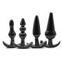 4pcs/set Silicone Anal Toys For Women and Men (Black)