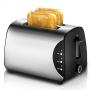 QIN.J.FANG-Kitchen Toaster 2 slice small,stainless steel brushed ABS safety material,Baking Heating Thawing Defrost Reheating