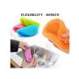 Silicone Scrubber, Silicone Multipurpose Kitchen Scrub Brush for Dish Pot and Veggies Fruit Non-Stick Pan Yellow