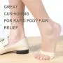 Metatarsal Pads, Ball-of-Foot Cushions Half Toe Bunion Sleeve with Sole Forefoot Gel Pads Cushion for Diabetic Feet Metatarsalgia Mortons Neuroma Prevent Calluses Blisters, Beige