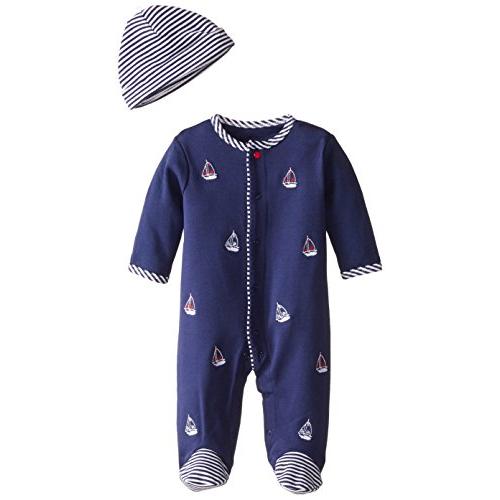 Little Me Boys 2-Piece Footie & Cap Set