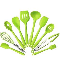 UnitedCAheart Non-Stick Shovel Colander Spoon Egg Beater Kitchenware Set Silicone Kitchenware Set 10 Kitchen Tools