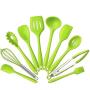 UnitedCAheart Non-Stick Shovel Colander Spoon Egg Beater Kitchenware Set Silicone Kitchenware Set 10 Kitchen Tools
