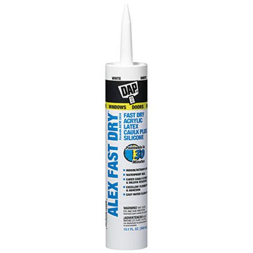 Dap 18425 Alex Fast Dry Acrylic Latex Caulk Plus Silicone 10.1-Ounce