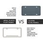 License Plate Frames - Silicone License Plate Frame with Patented Design 5 Drainage Holes, Rain-Proof, Anti-Rust and Anti-Rattle for Car License Plate Frame - Grey