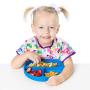 Bumkins Silicone Grip Dish, Suction Plate, Divided Plate, Baby Toddler Plate, BPA Free, Microwave Dishwasher Safe ? Dark Blue